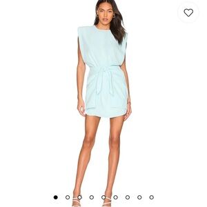 Amanda Uprichard Copeland Mini Dress in Light Blue